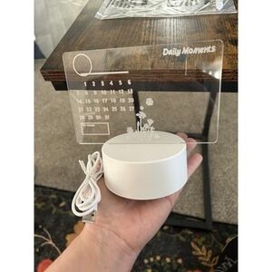 4-PC Luminous LED Acrylic Writing Board Calendar‎ Daily Note Desk Lamp